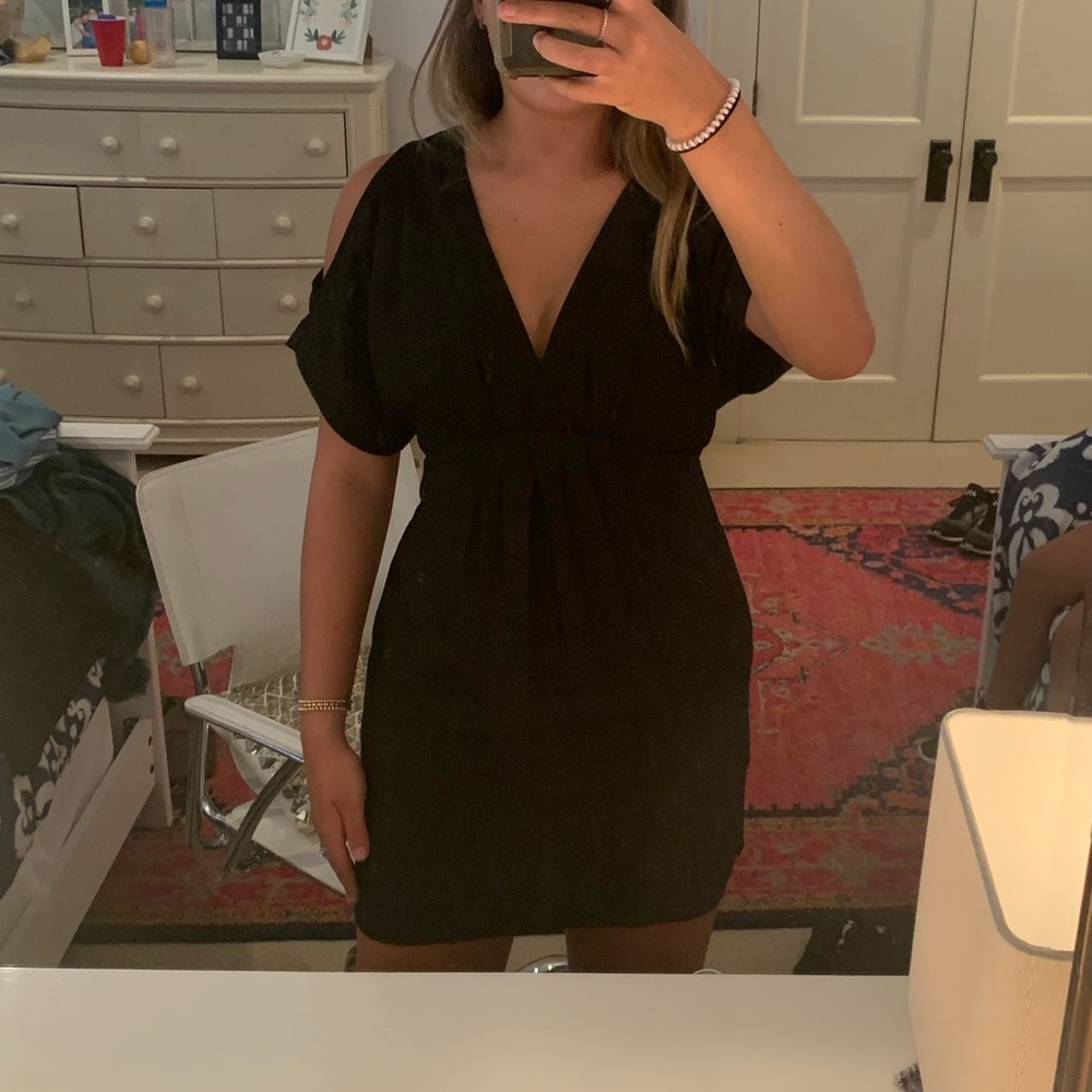 Black mini dress